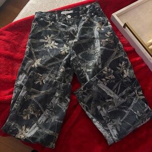 PacSun Men's Camouflage Tree Print Cargo Pants - Black & Gray
